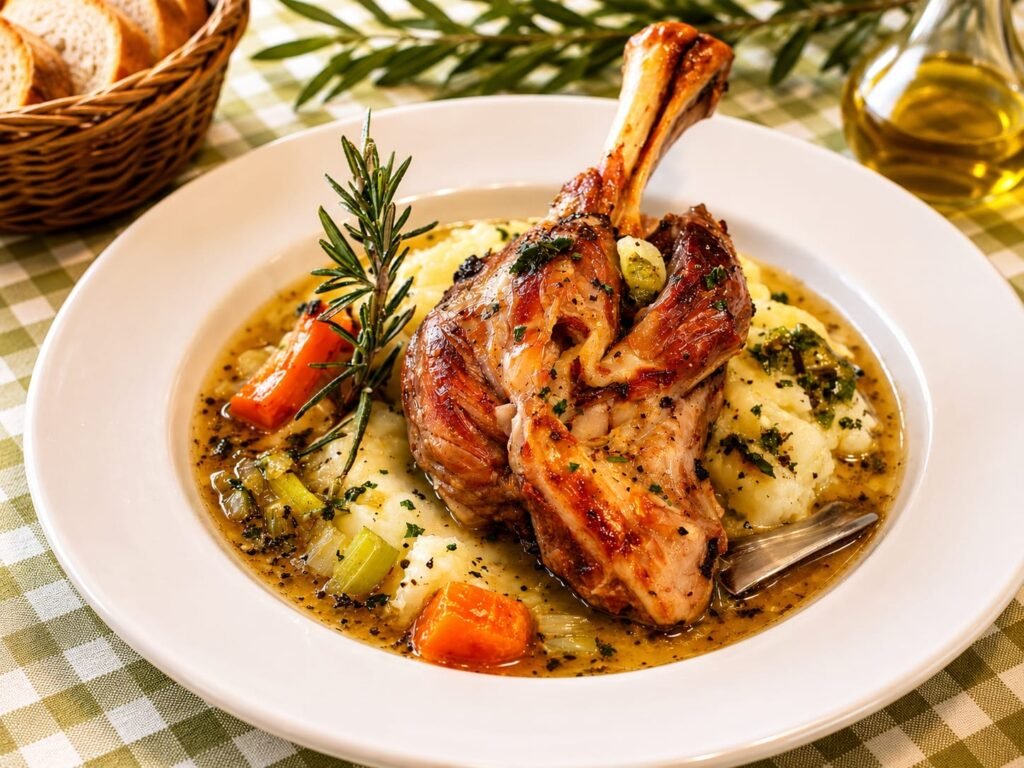Traditional Greek Lamb Shank Agia Napa Restaurant