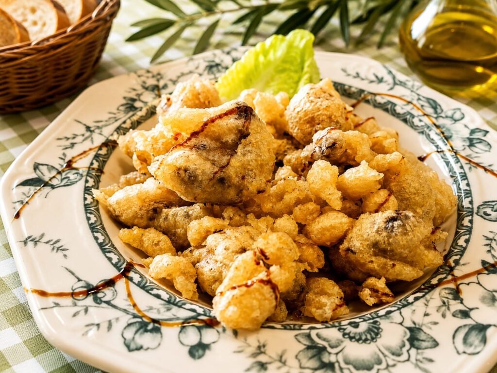 Battered Garlic Mushrooms